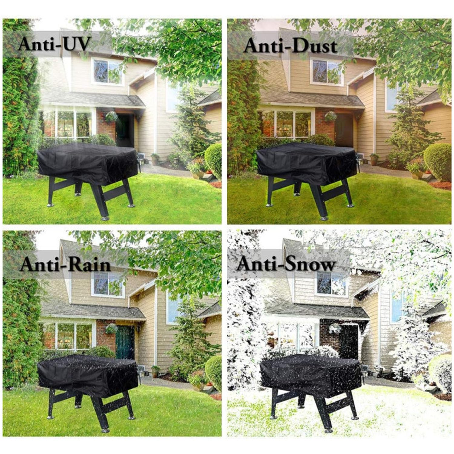 Funda Impermeable Para Futbolín 160x115x50 Cm - Tela Oxford 210D, Con Cordón Ajustable Y Bolsa Almacenamiento