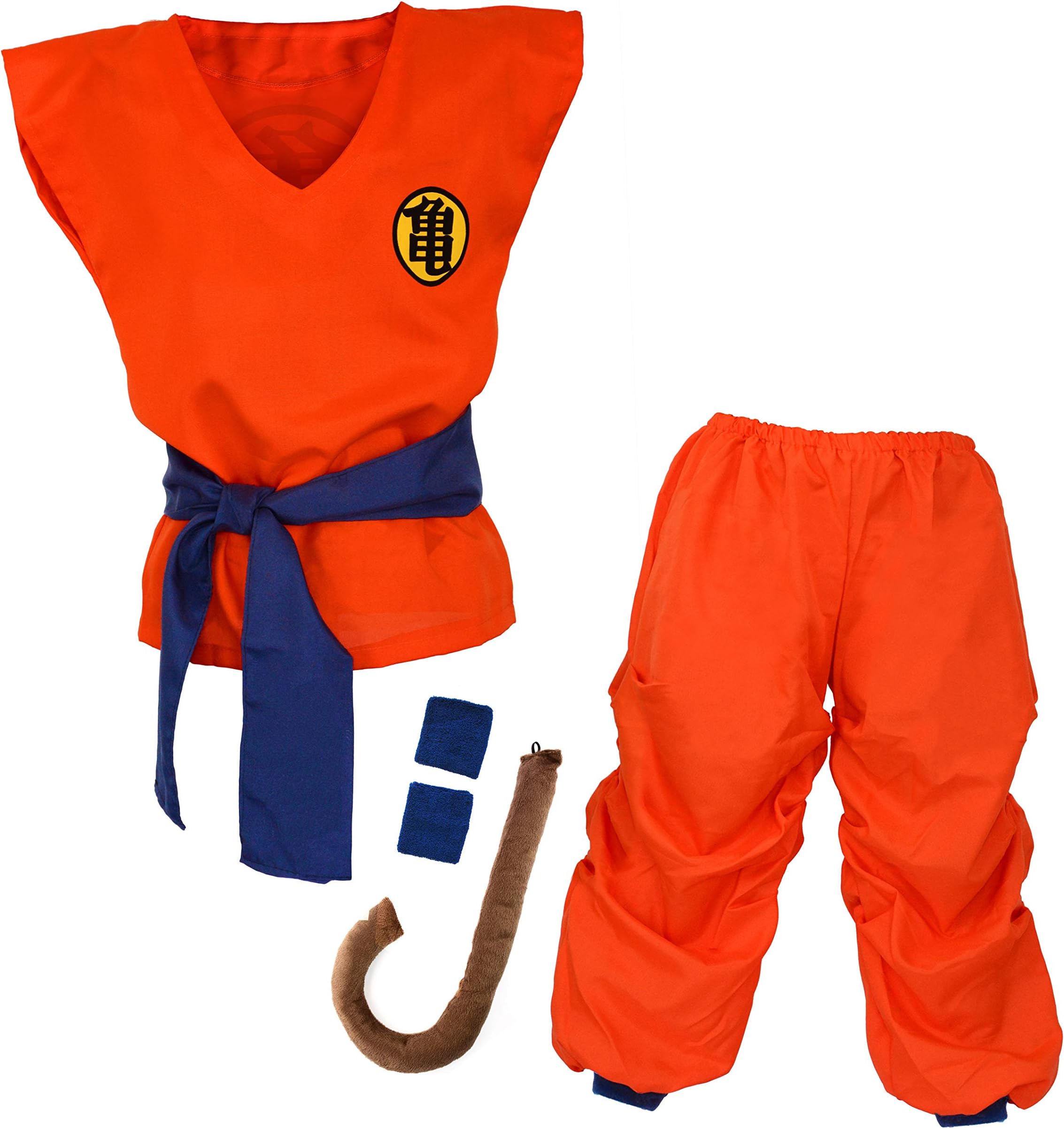 papapanda Children Training Suit for Goku Costume Tracksuit for kids and youth (M)