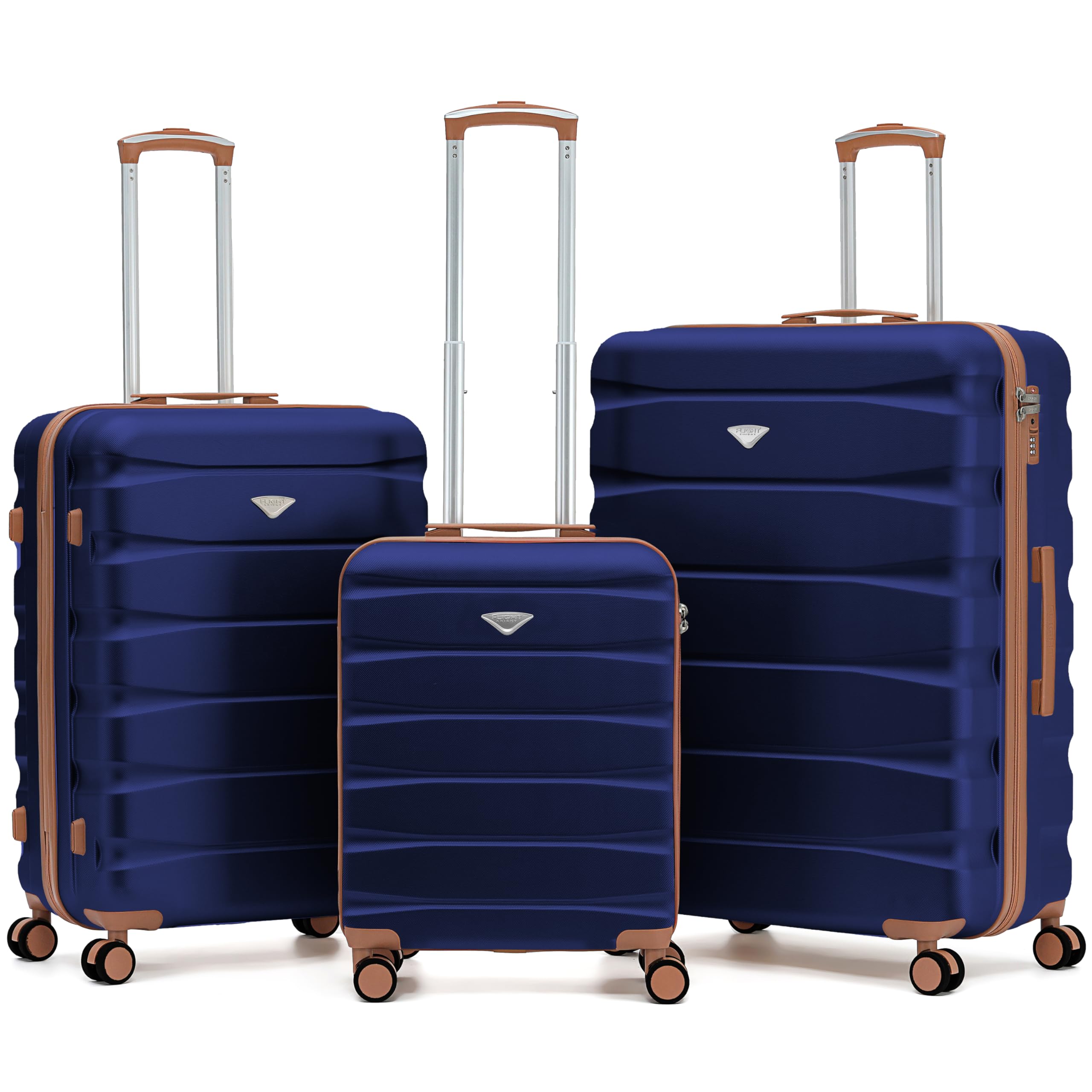 Flight Knight Underseat Cabin Suitcase 45x36x20cm | Free Hand Luggage for EasyJet & Wizz Air | Lightweight ABS Hard Shell with 8 Silent-Glide Spinner Wheels | Max Space Travel Bag — view 4