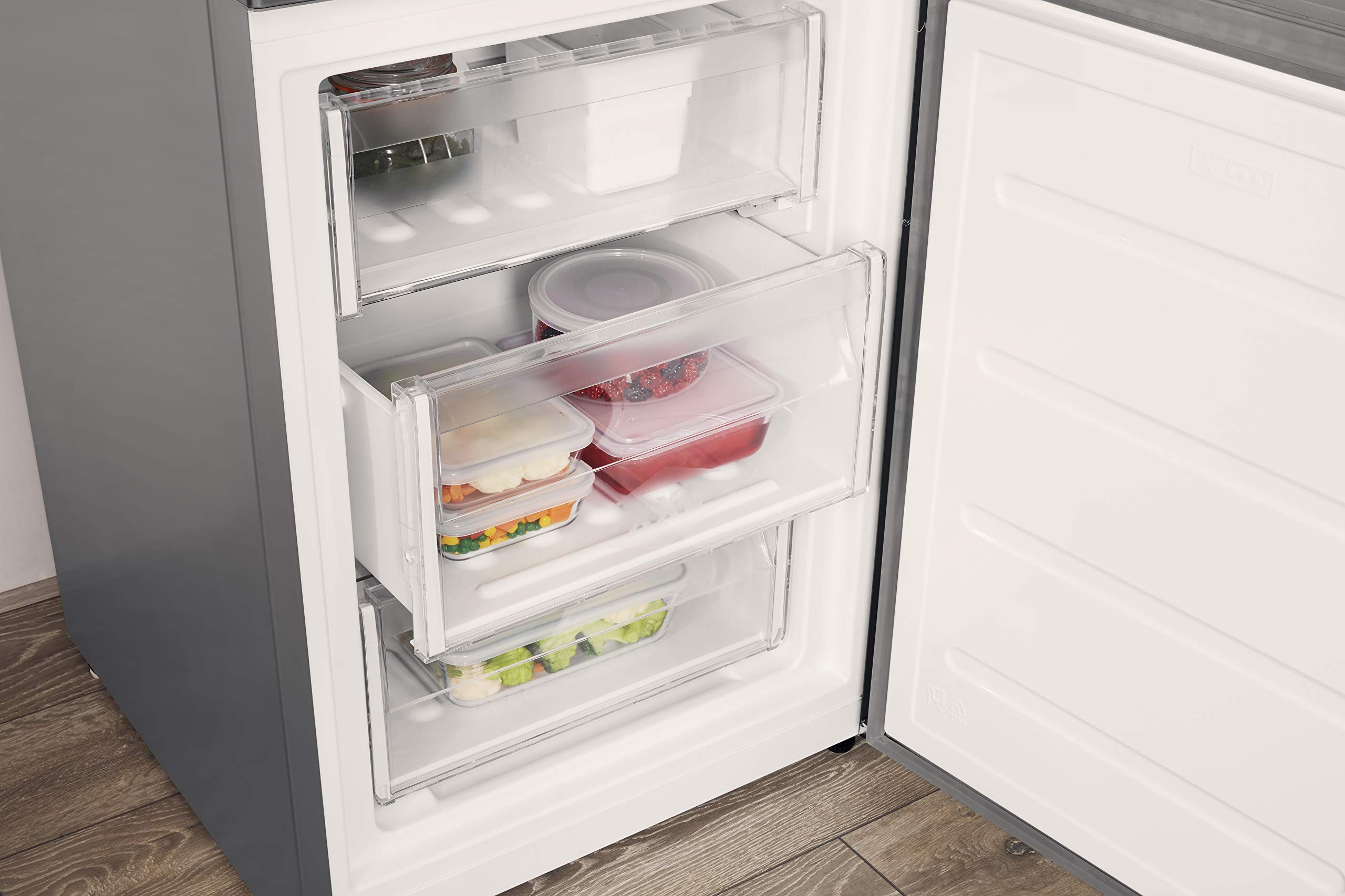 Bauknecht - Congélateur KGNF 18 A3 - Combinaison réfrigérateur-congélateur - A+++ - 189 cm de haut - Espace frais de222 l - Espace congélateur de97 L - ProFresh - NoFrost - ProTouch - Acier inoxydable