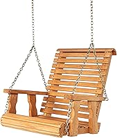 Vista 1 de Amish - Silla giratoria resistente con tratamiento a presión (mancha de cedro)