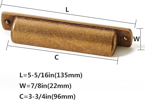 Miniatura 269 de khtumeware - Paquete de 10 pomos redondos de 1 pulgada (25 mm) de diámetro, acabado de latón antiguo, pomos de bola para alacena