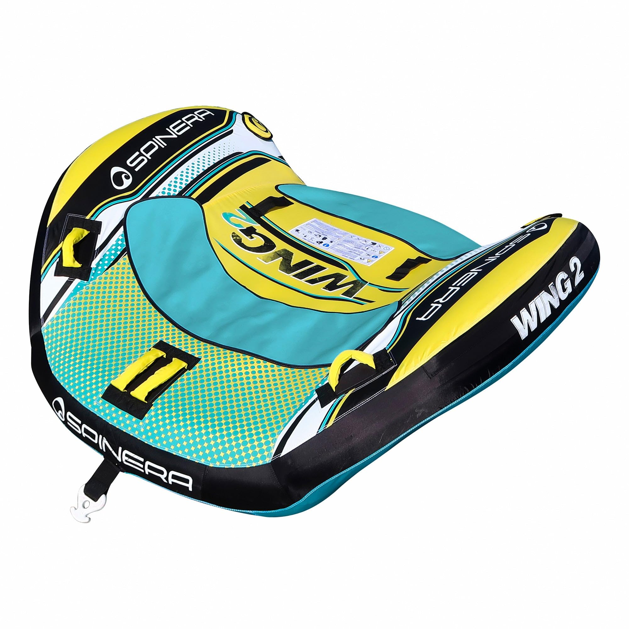 SPINERA Wing Towable Wasser Tube 2 & 3 Personen – Fliegendes Action-Tube mit Flügeldesign, 840D Nylon Full Cover, Boston Ventil & Quick Connector – Luftkammern für Sicherheit & Speed