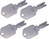 JEENDA Forklift Ignition Key 166 Compatible with Generic Clark Yale Hyster Komatsu Gradall Gehl Crown Cat Daewoo 186304 6T-2663 KM31166P 1430 Hyster Forklift Keys 4