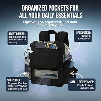 O2TOTES USA Ultra Lightweight Backpack Fit For Inogen One G5 and Rove 6, Adjustable Straps, Zippered Bottom