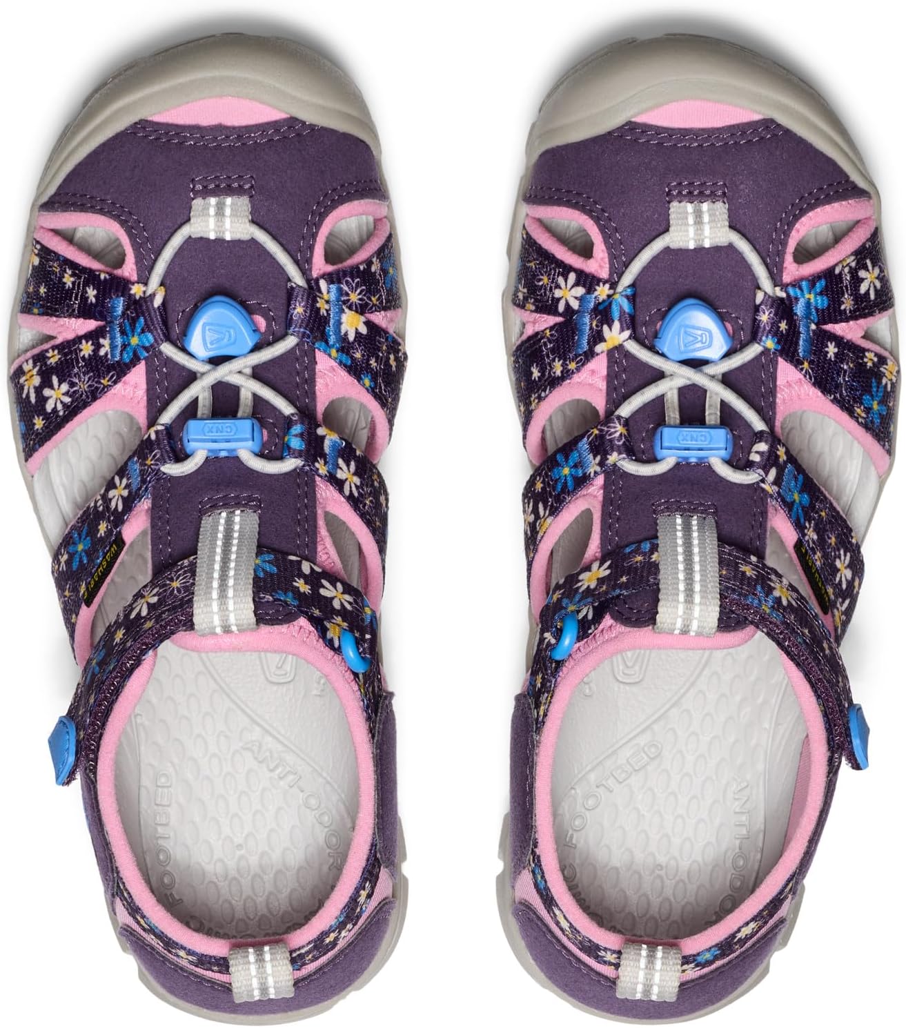KEEN Unisex-Child Seacamp 2 CNX Closed Toe Sandals, Daisies/Marina, 2