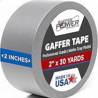 Vista 24 de Gaffer Power Cinta Gaffer de Grado Profesional Real, Fabricada en los Estados Unidos, Cinta Gaffer de Servicio Pesado, No Reflectante, Multiusos.