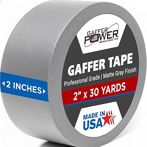 Miniatura 24 de Gaffer Power Real Professional Grado Premium Cinta Gaffer Fabricada en los Estados Unidos - Blanco 2 Pulgadas X 30 Yardas - Cinta Gaffer de Servicio