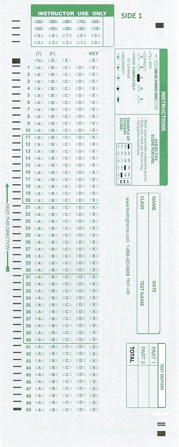 TestingForms TEST-100E 882 E Compatible Testing Forms (500 Sheet Pack)