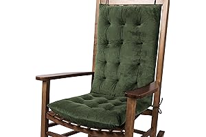 Rocking Chair Cushions Indoor Velvet Chair Pads High Back and Seat Cushions