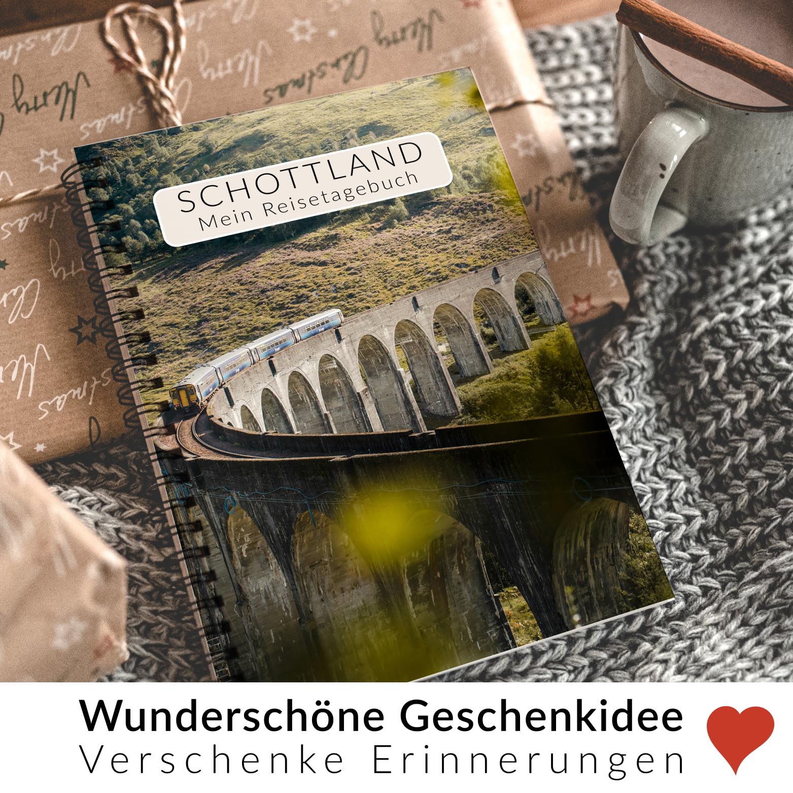 Tagebuch Schottland | Abwechslungsreiches Reisetagebuch zum Ausfüllen | Notizbuch für 3 Wochen Individualreise | Reiseplaner zum Ausfüllen | Gestalte deinen eigenen Schottland Reiseführer | DIN A5
