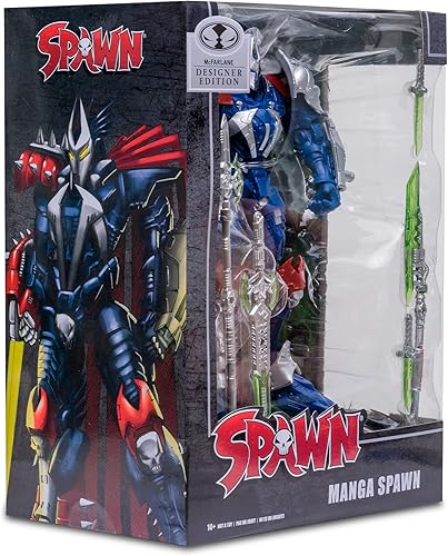Miniatura 9 de McFarlane Toys, Spawn Comic Designer Edition Manga Spawn Mega figura con 22 partes móviles, figura coleccionable con accesorios y base de soporte