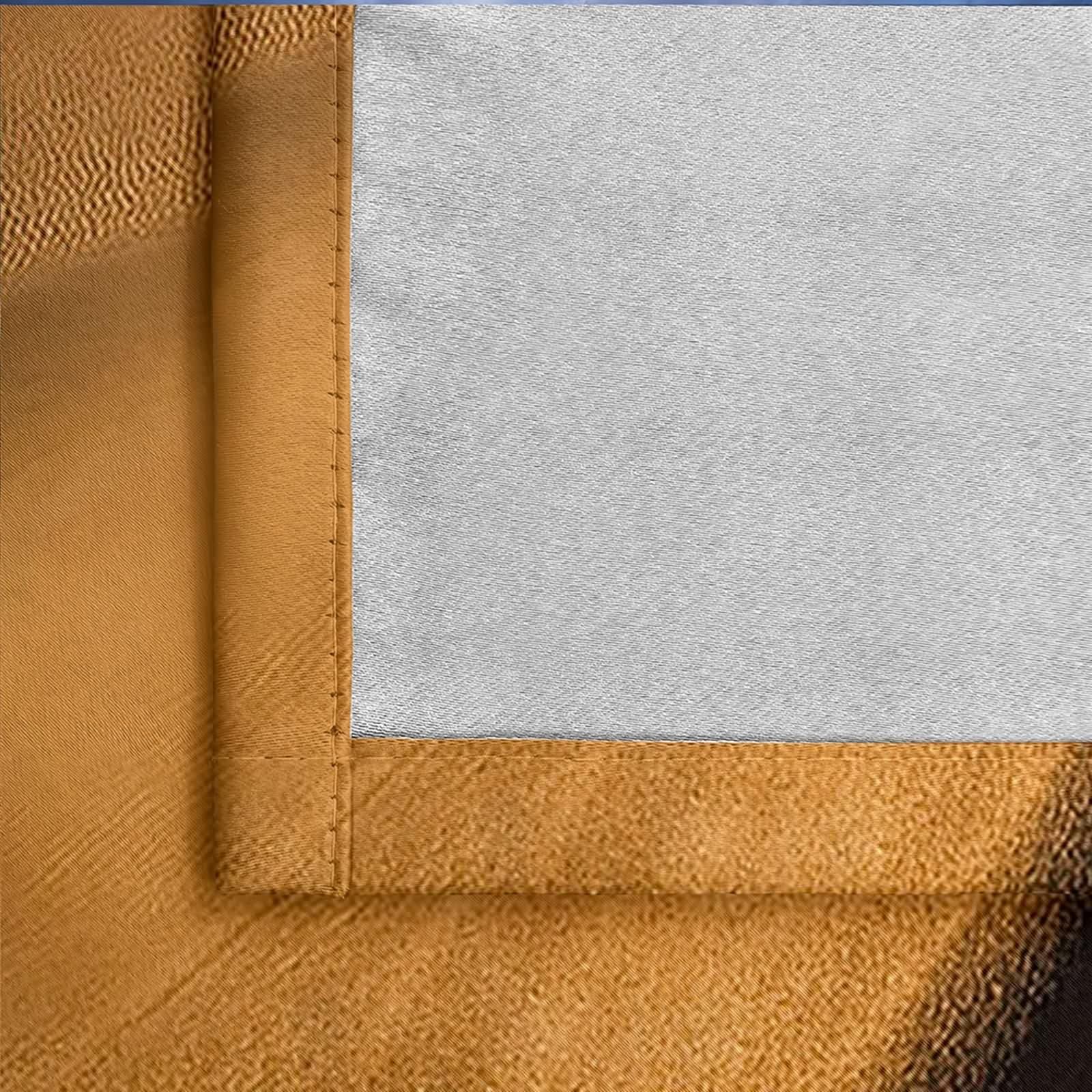 Rideau Anniversaire, Rideaux Chambre Gris Marron Clair Polyester Paysage Désertique 132L x 274H CM Lot de 2