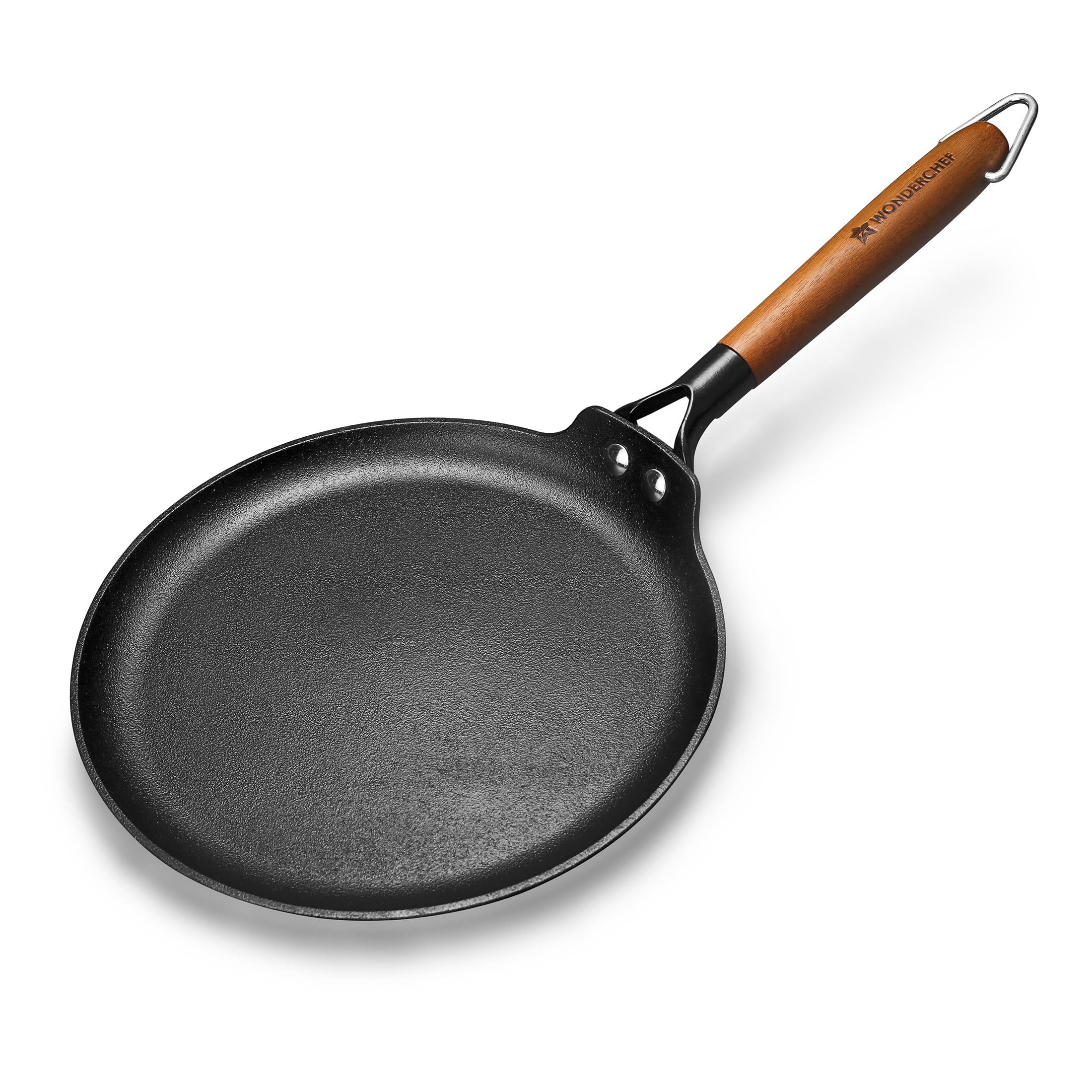 Wonderchef Pre-Seasoned Ferro Light 28cm Dosa Tawa | 4MM | Acacia Wooden Handles | Gravity Moulding Technology | No Chemical Coating |10 Year Warranty-image-9