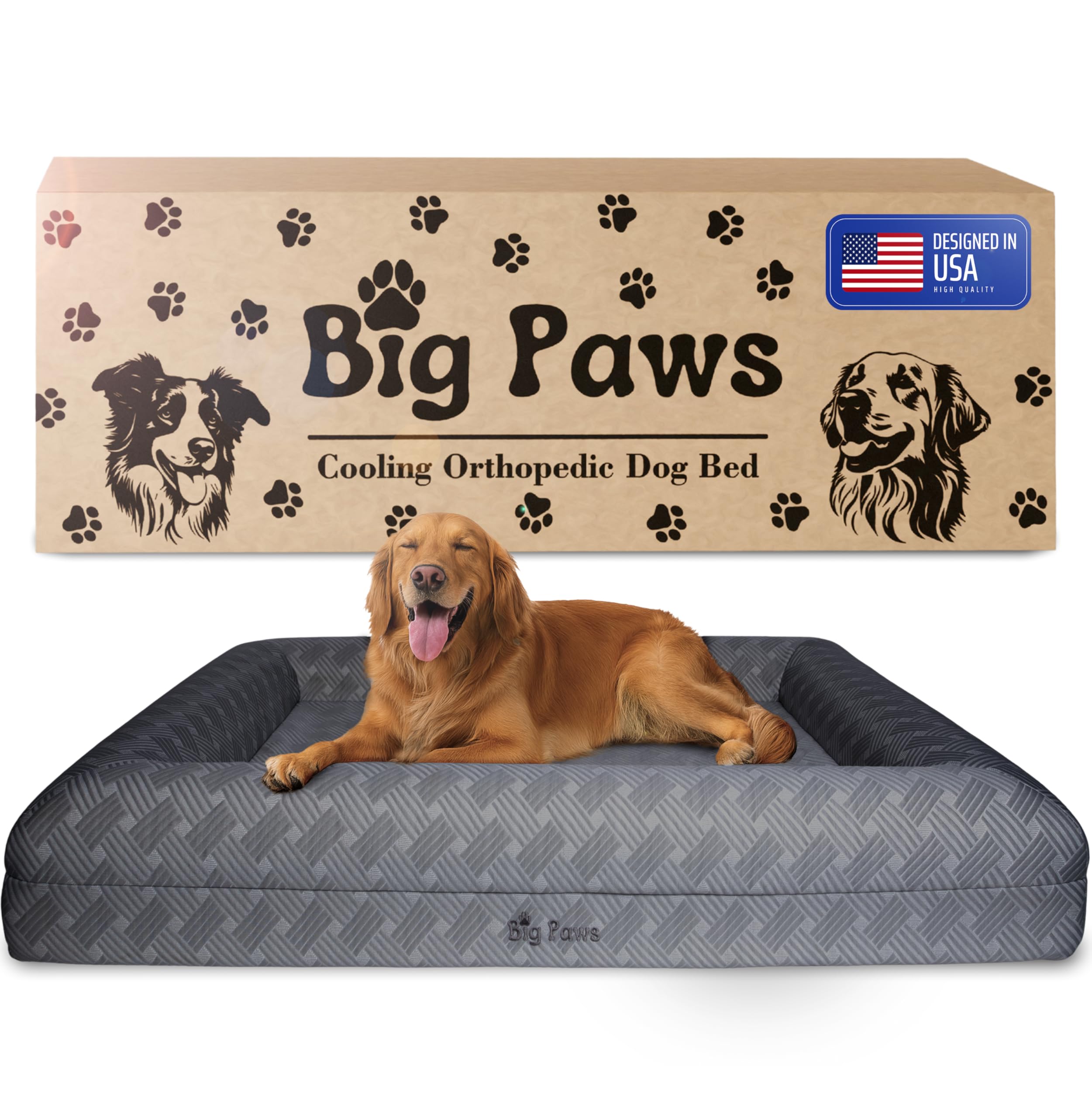 Big Paws Cooling Orthopedic Dog Bed