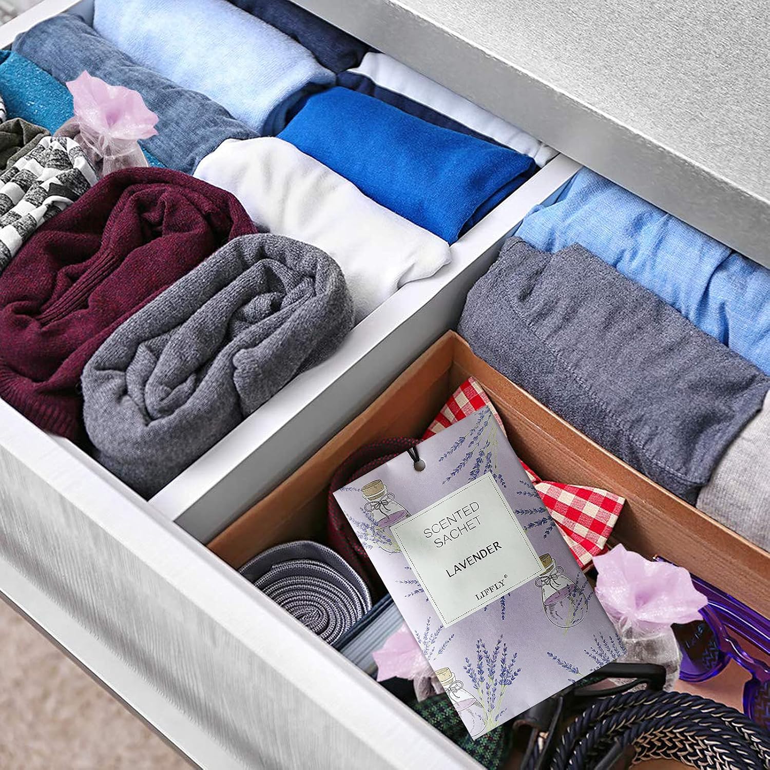 14 Packs Scented Sachets for Drawers and Closets 6 Different Scent Gift Box