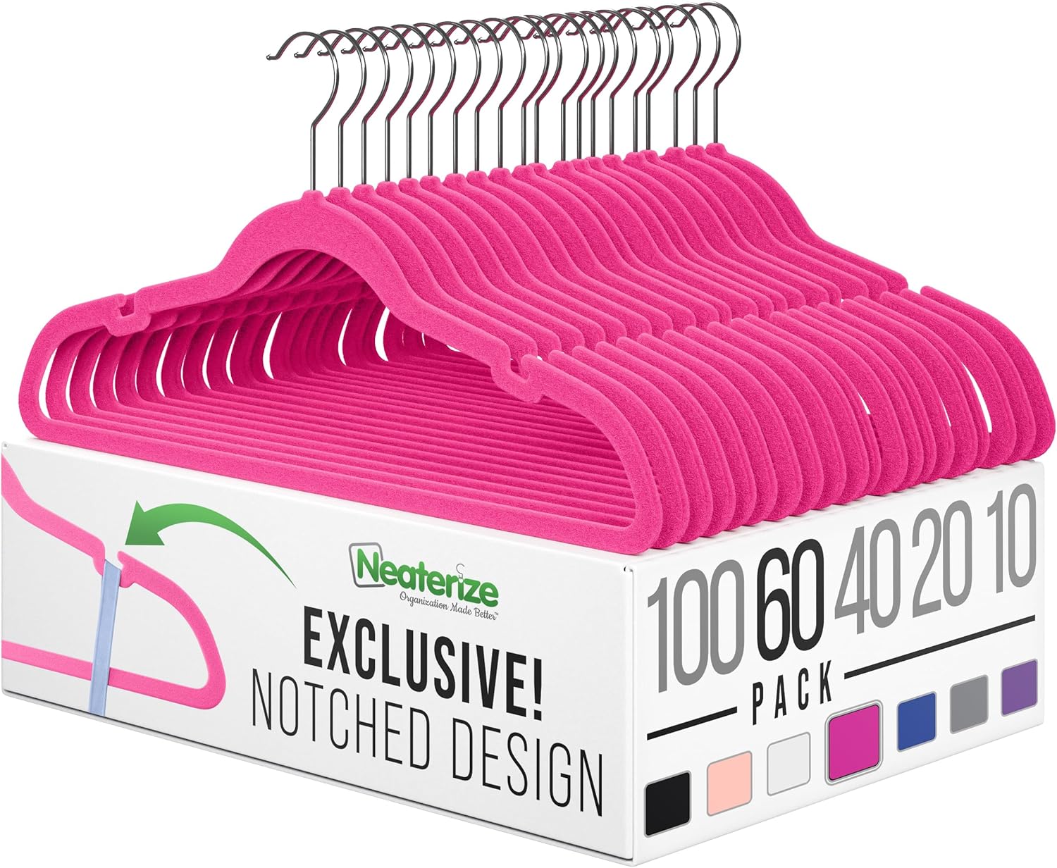 Velvet Hangers 60 Pack Pink Heavy Duty Velvet Clothes