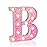 Foaky Pink Light up LettersPink Party Decorations,Girls Room Decor,Glitter Light Up Letters,Alphabet Letter Sign for Night Light Birthday Party Girls Gifts, Home Bar DecorationB