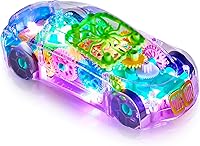 Vista 1 de Playbees Juguete de coche transparente iluminado, juguetes para niños autistas de 3 a 5 años, juguete sensorial para niños con autismo, juguetes