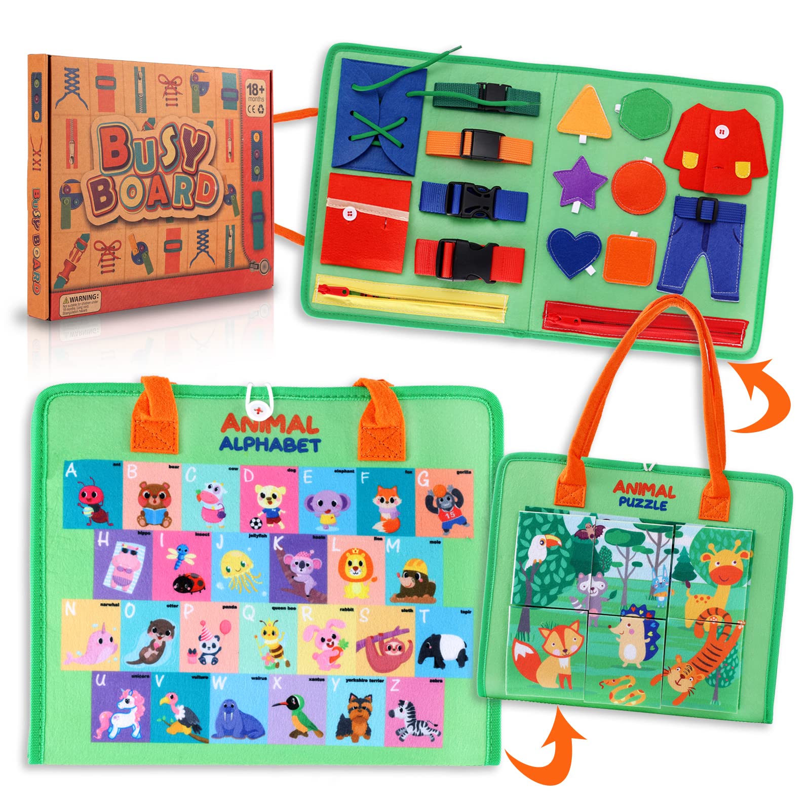 Buy OleOletOy Toddler Busy Board, Animal Design Preschool Learning