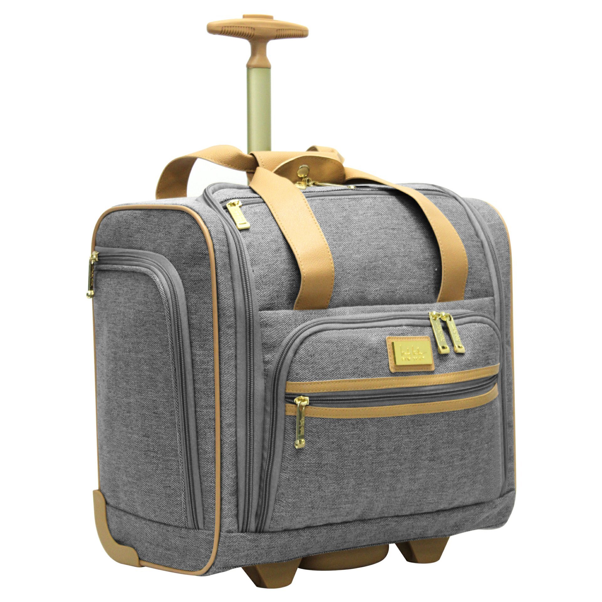 small lightweight suitcase on wheels