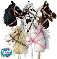 Vista 7 de Barra para Montar Caballo Nature Bound Barras de Caballo de Pasatiempo de Peluche Hechas a Mano Cabeza Cosida a Mano, Barra de Madera Resistente