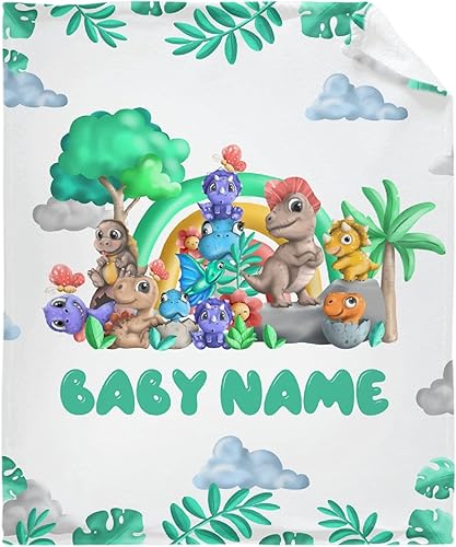 Bargley Manta de vellón vintage con alfabeto de dinosaurio, suave, ligera, cálida y mullida para sofá, cama, viajes, 40 x 30 pulgadas para bebé