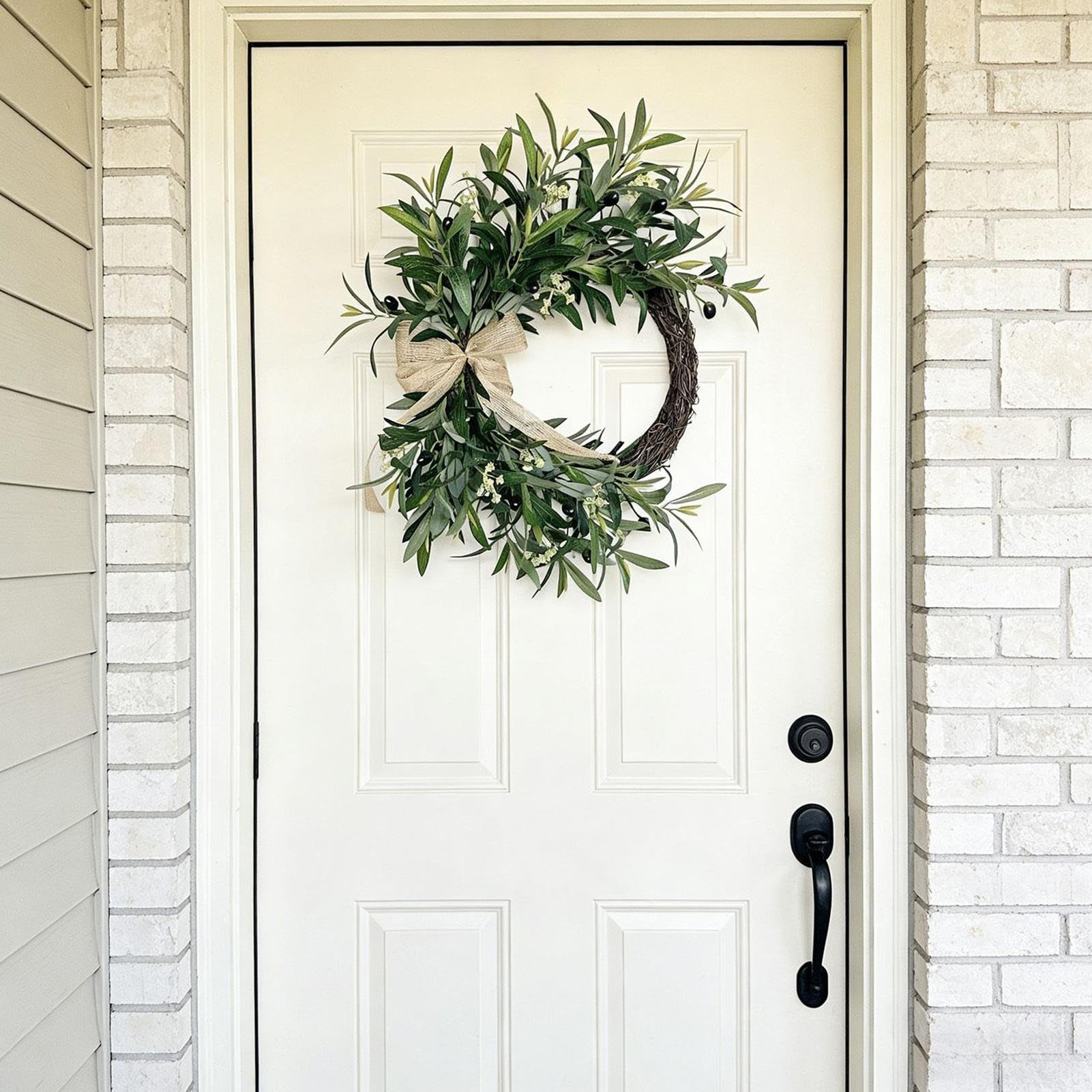Ghirlanda Di Primavera Per Porta - Decorazione Rustica per la Casa con e Resistente ai Raggi UV,Corone Primaverili per la Porta d'Ingresso | Realistico Per Interni Esterni Giardino Tutte Le