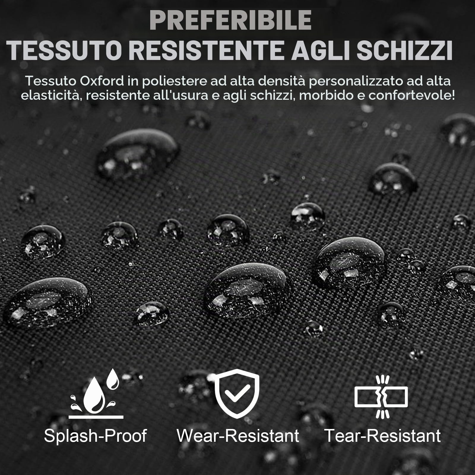 Copertura per bicicletta per 2-3 biciclette, copertura protettiva per camper, portabici posteriore, copertura per bici elettriche, tessuto Oxford 600D antistrappo, nero (Black,210*110*110CM)