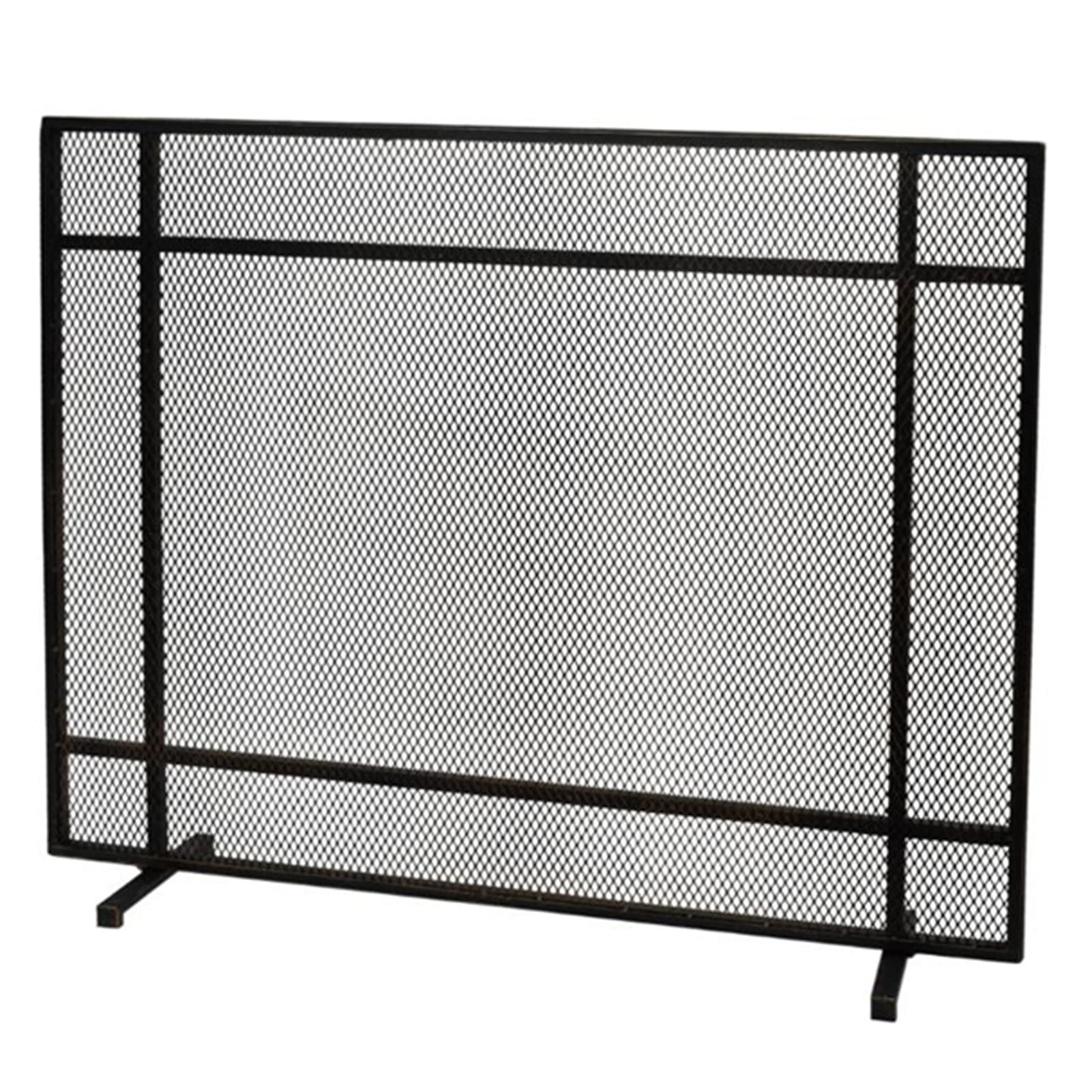 Pantalla de fuego elegante con estructura de panel único resistente al calor continuo