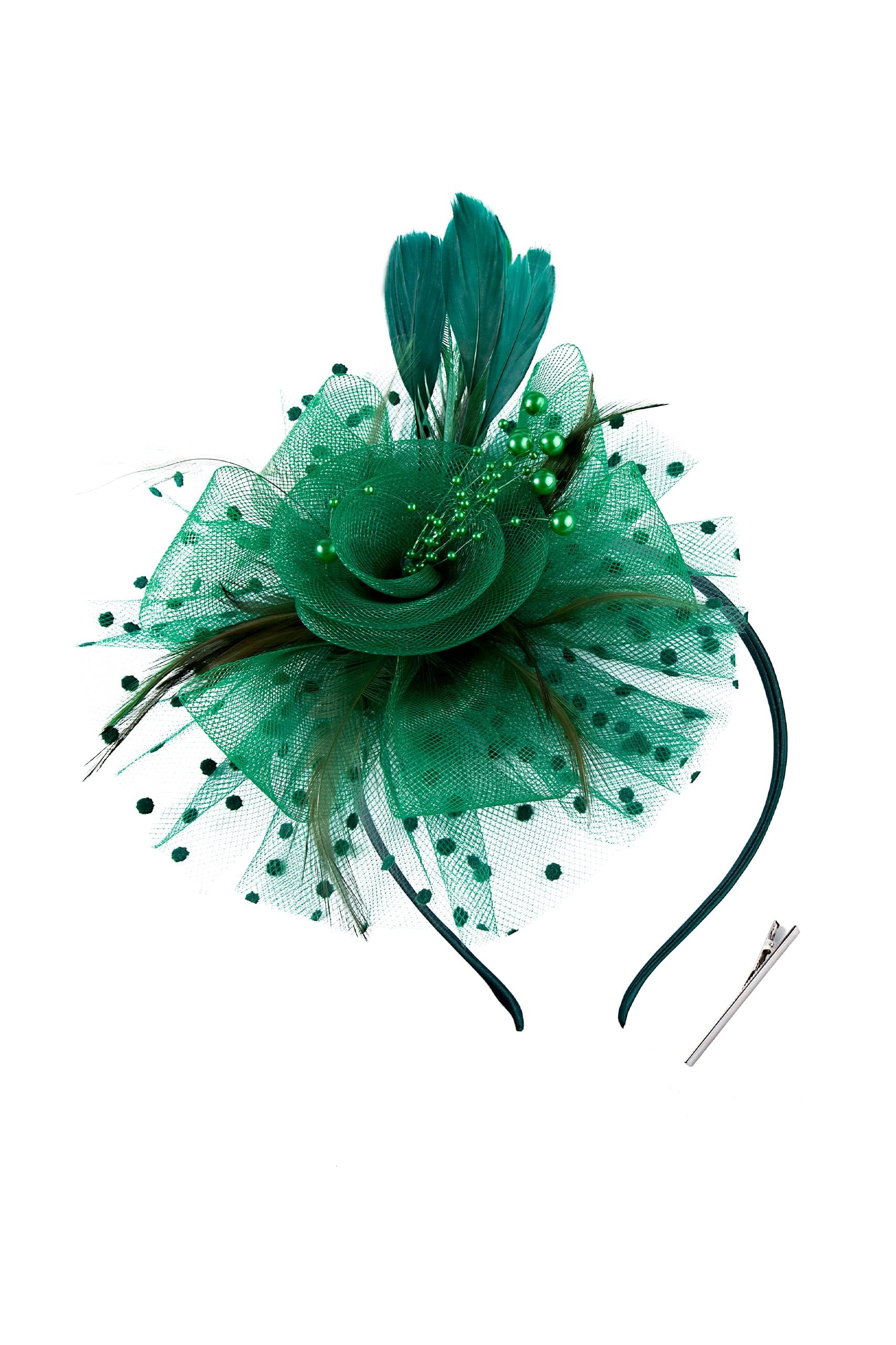 Fascinateurs à Plumes Pour Femme - 2 Bandeaux Fleuris élégants Pour Mariage, Soirée Ou Thé - Style Rétro Et Chic