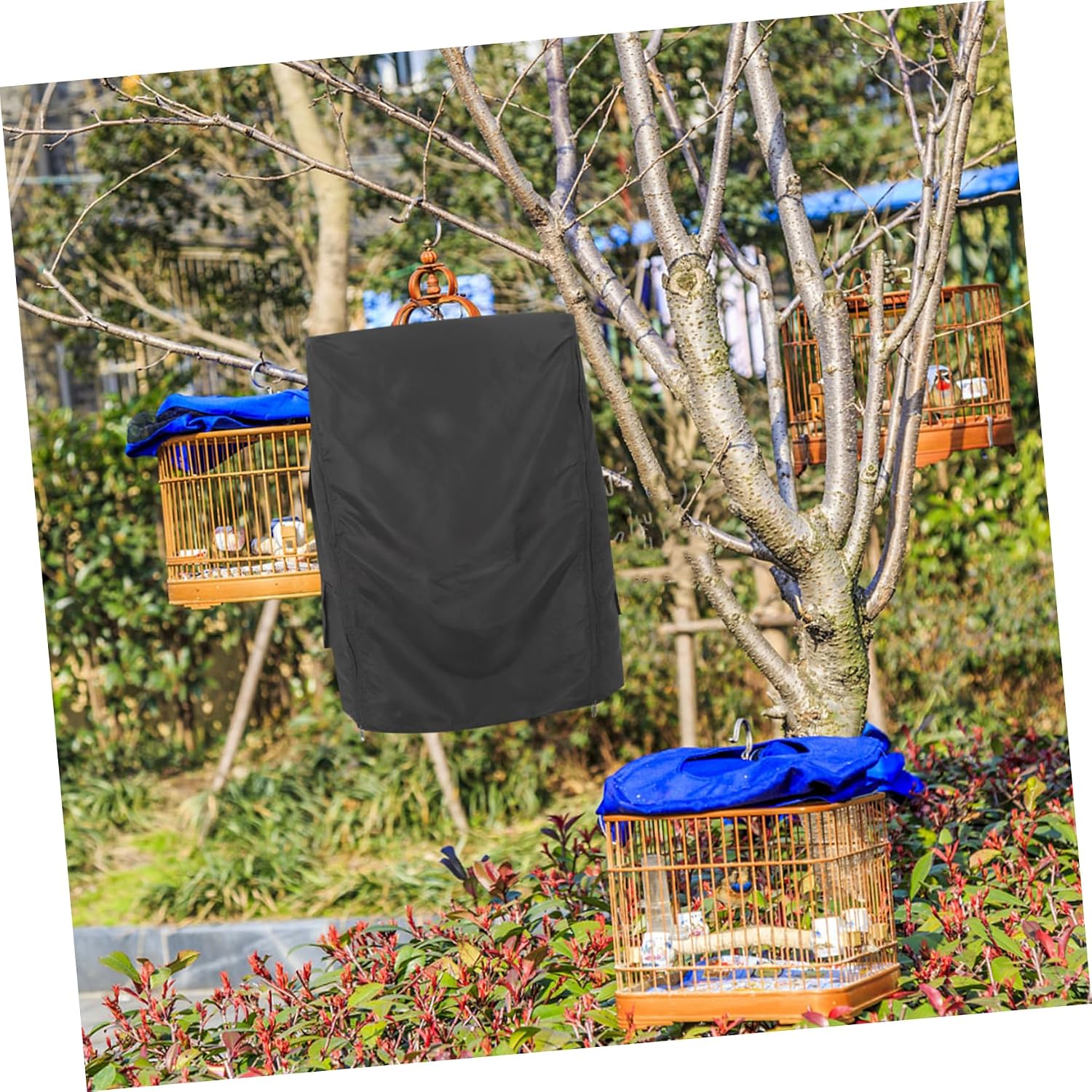 Toyvian Cage Blackout Coverings for Birds Sun Blocking Parrot Cage Protector Durable Polyester Birdcage Cover and Sleep Bird Accessory for Daytime Use