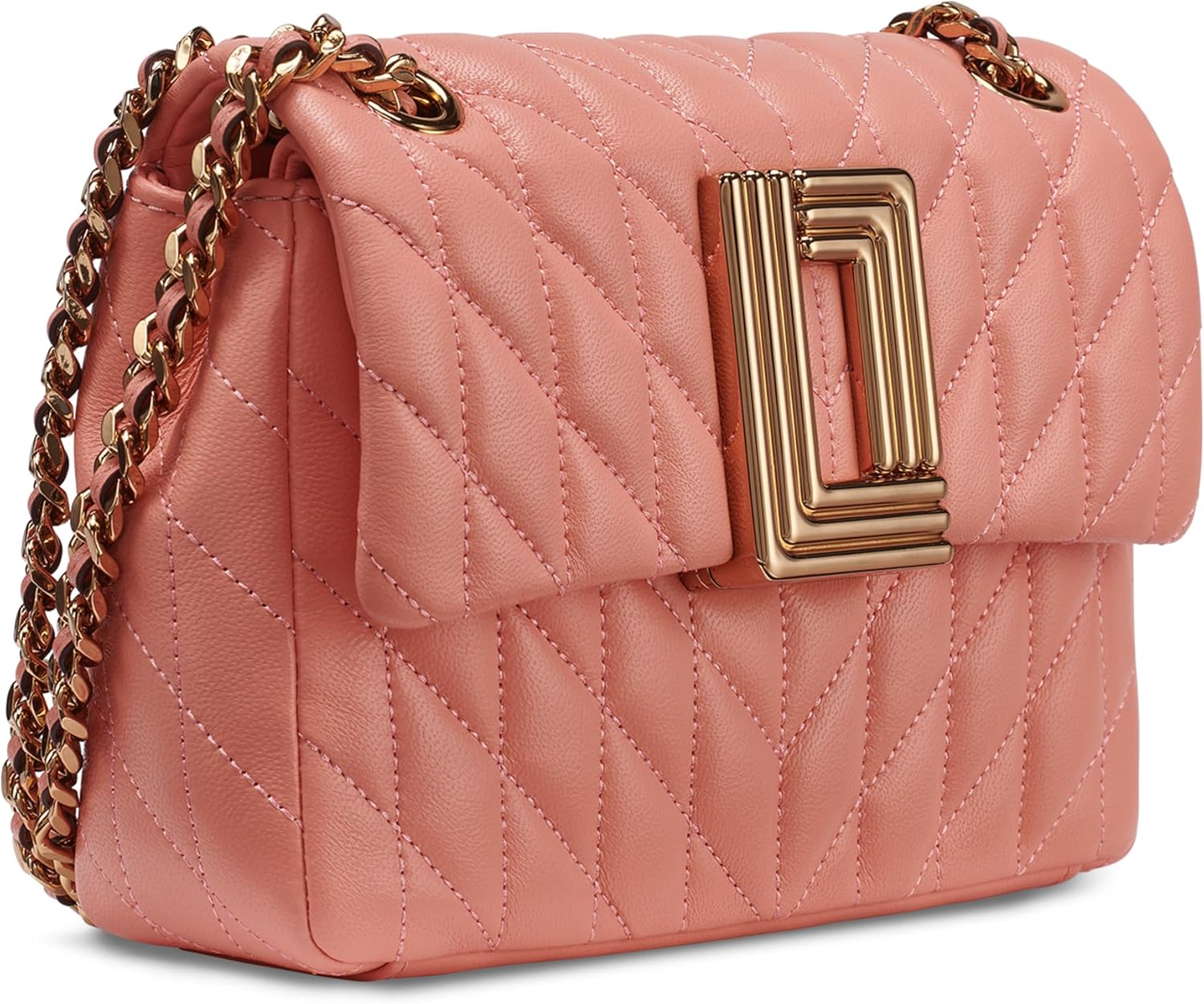 KARL LAGERFELD Paris Women's Laffayette Leather Crossbody Bag With Chain Strap