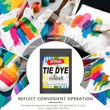 Tie Dye Powder, Blue Tie Dye for Clothes, Fabric Dye, Permanent & Washfast Powder Tie Dyes, Creative Dyes for Clothes (Blue,2 OZ)
