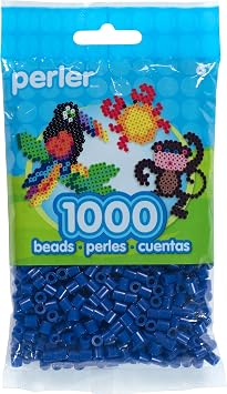 Perler 83-99788 1000 Pack Fuse Bead Bags of Pastel Blue, Light Blue, and Dark Blue, 3 Pack