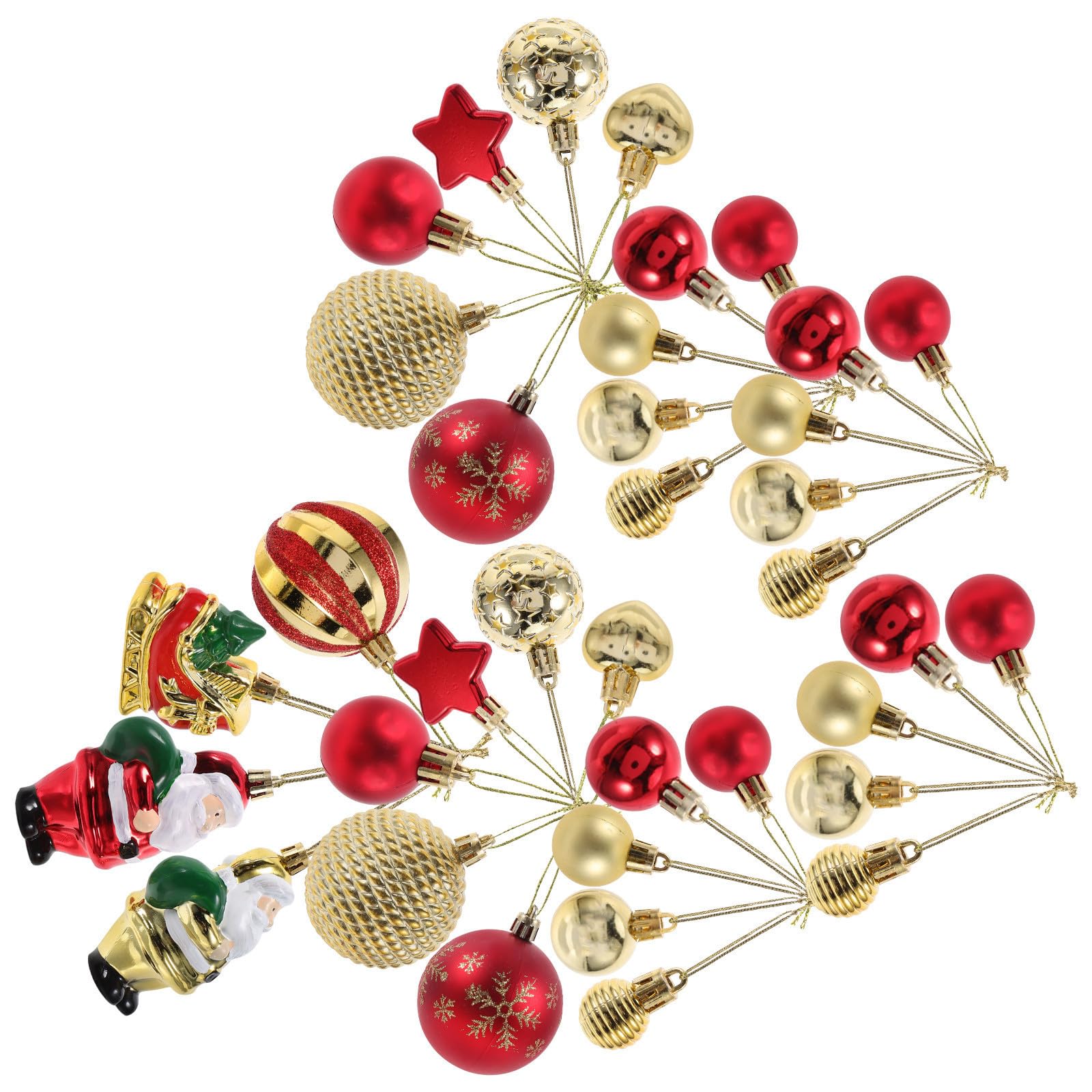 Toyvian 288 Pièces Ensemble de Boules de Noël Suspendues Rouge en Résine | Décorations Festives Légères, Faciles à Accrocher, Réutilisables, pour Sapin et Célébrations Hivernales
