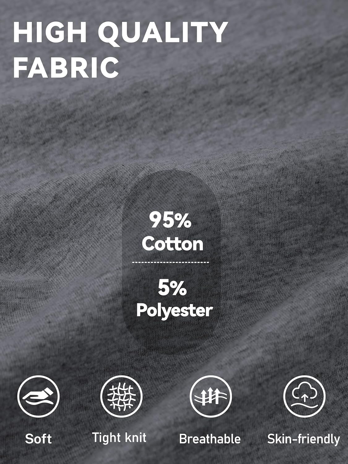 Semois 5 Pack Girls Long Sleeve Shirts Soft Cotton Crewneck Girls' Basic Long-Sleeve T-Shirts Toddlers' Tagless Tees - Image 2