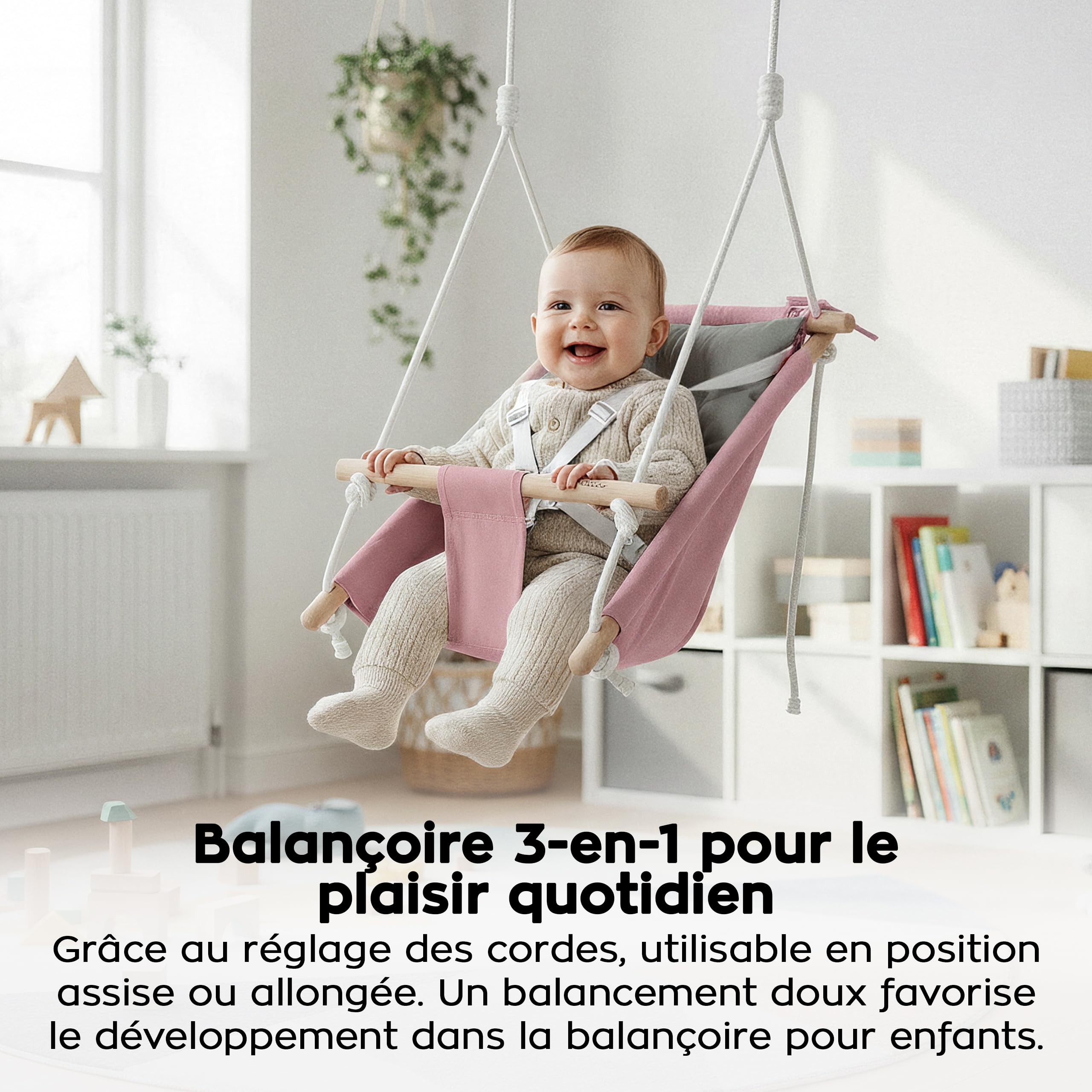 Tulano Hop 40 Balancoire Bebe 3 en 1 – Balançoire Bebe Jusqu’à 36 kg