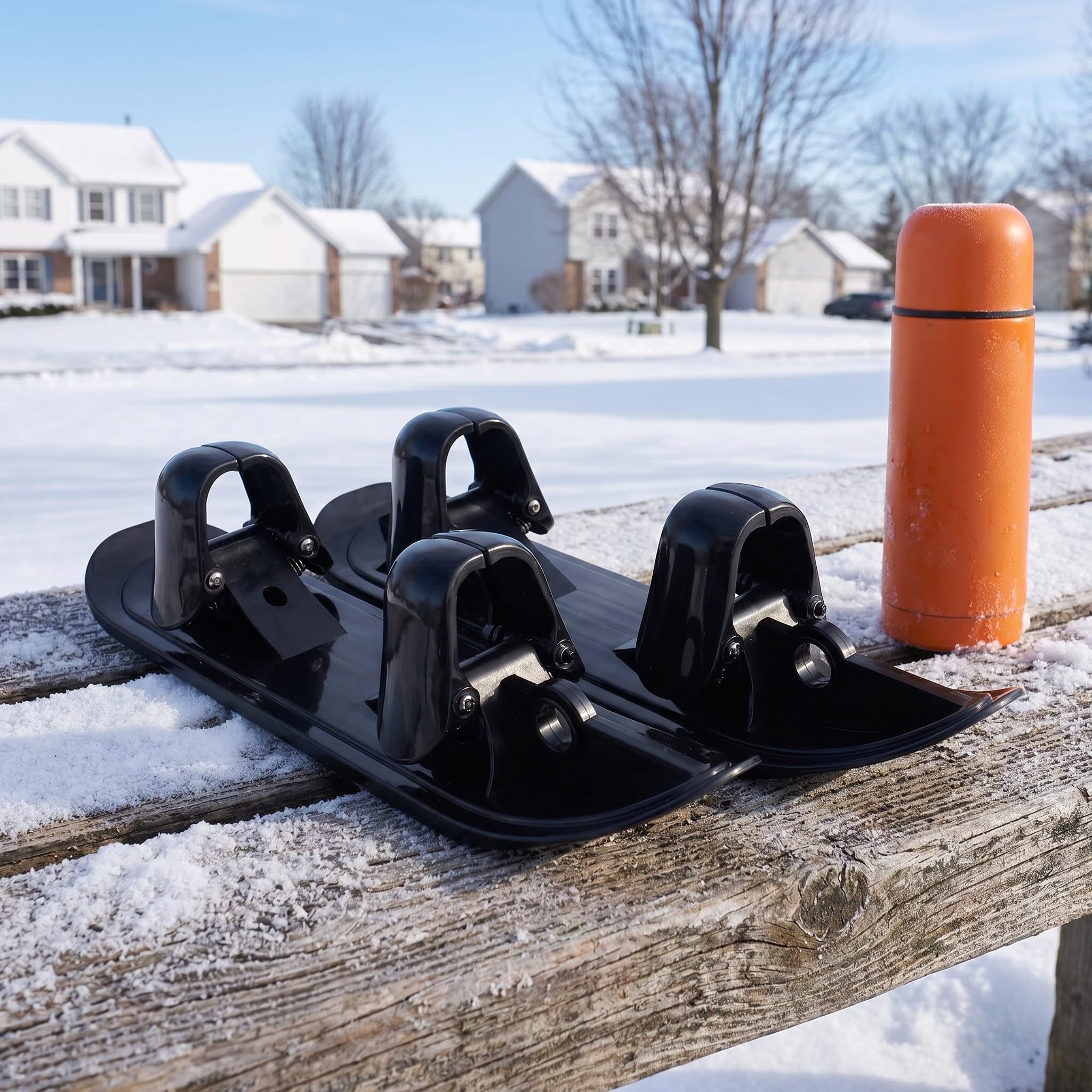 TOYANDONA Babyschlittenaufsatz für Kinderwagen mit Breiter Kompatibilität und Schneller Montage aus Kunststoff und Metall für Winterspaziergänge Schnee und Normalem Gelände