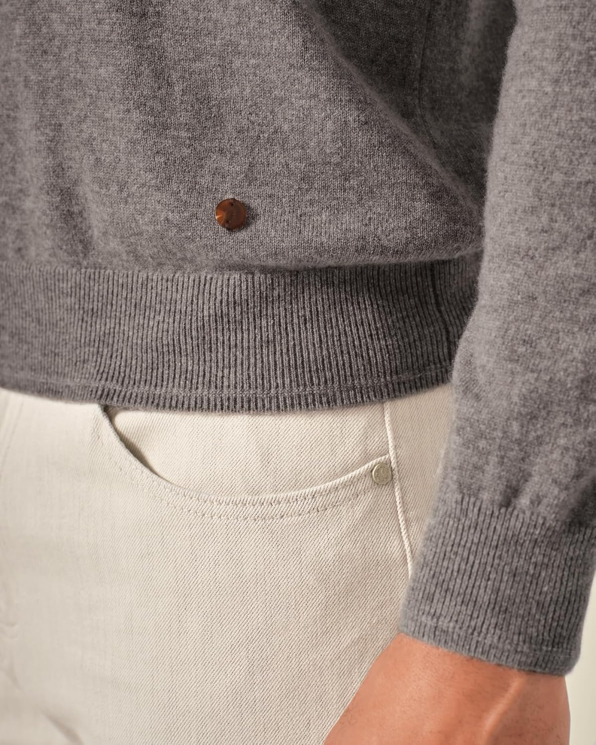 KVSS Men's Crewneck 100% Pure Cashmere Sweater, Pullover Cashmere Sweaters for Mens | Luxury from Inner Mongolia - Image 3