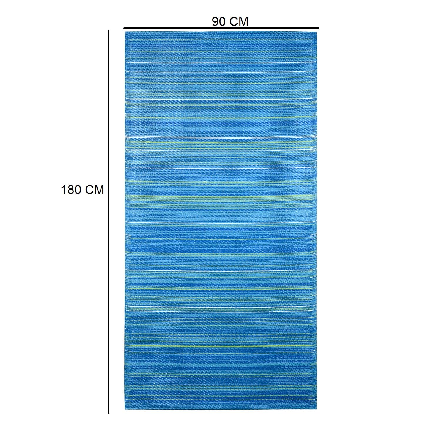 Outdoor Teppich Alvaro modern aus recyceltem Polypropylen 90 x 180 cm