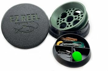EZ Reel Fishing Kit Pocket Size Handline Fishing Reel | Ultimate Compact Rodless Reel Fishing Kit for Hiking, Outdoors, and Adventure.