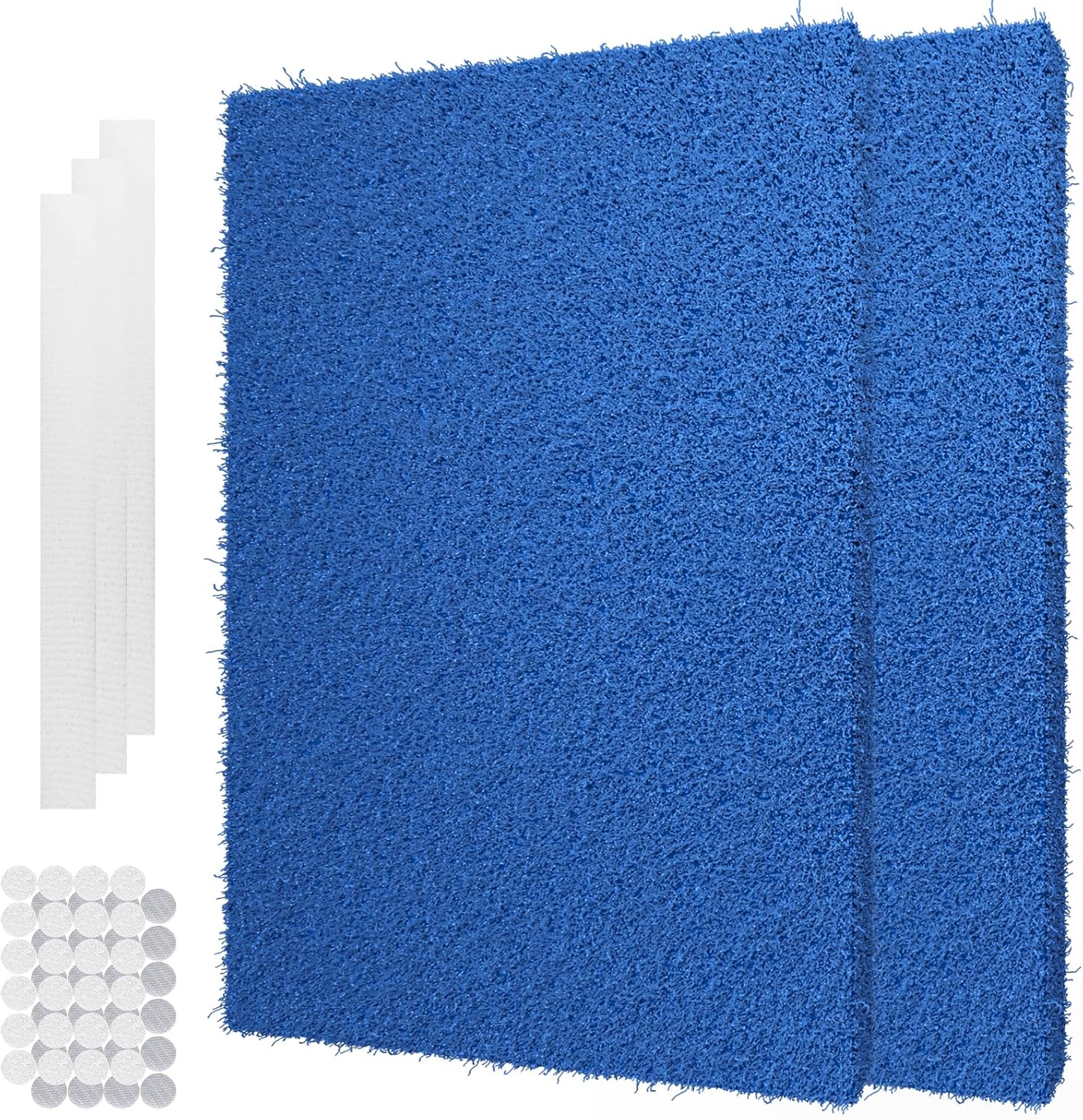 Reusable Air Filter 20x30x1, 2 Packs Cut to Fit Furnace Filters, MERV 6 Electrostatic Filter for HVAC, Mobile, Manufactured Homes, Washable Replacement Air Conditioner Filters,24 PCs Velcros 2 Pieces Air Filter