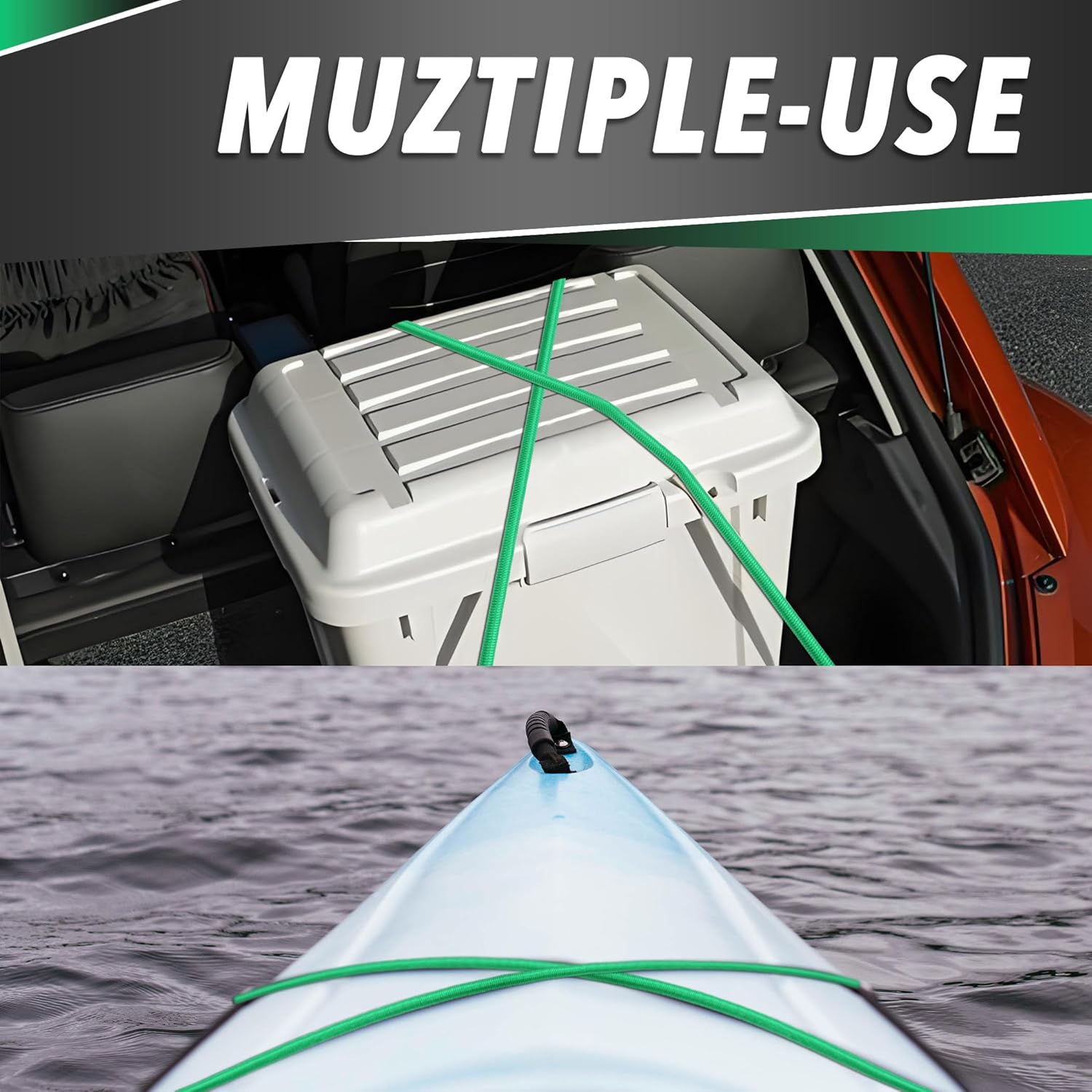 CARTMAN 3/8“ Marine Grade Elastic Cord Crafting Stretch String, 100ft, with 4 Hooks,for Camping, Kayak Deck, Crafting Pink Color