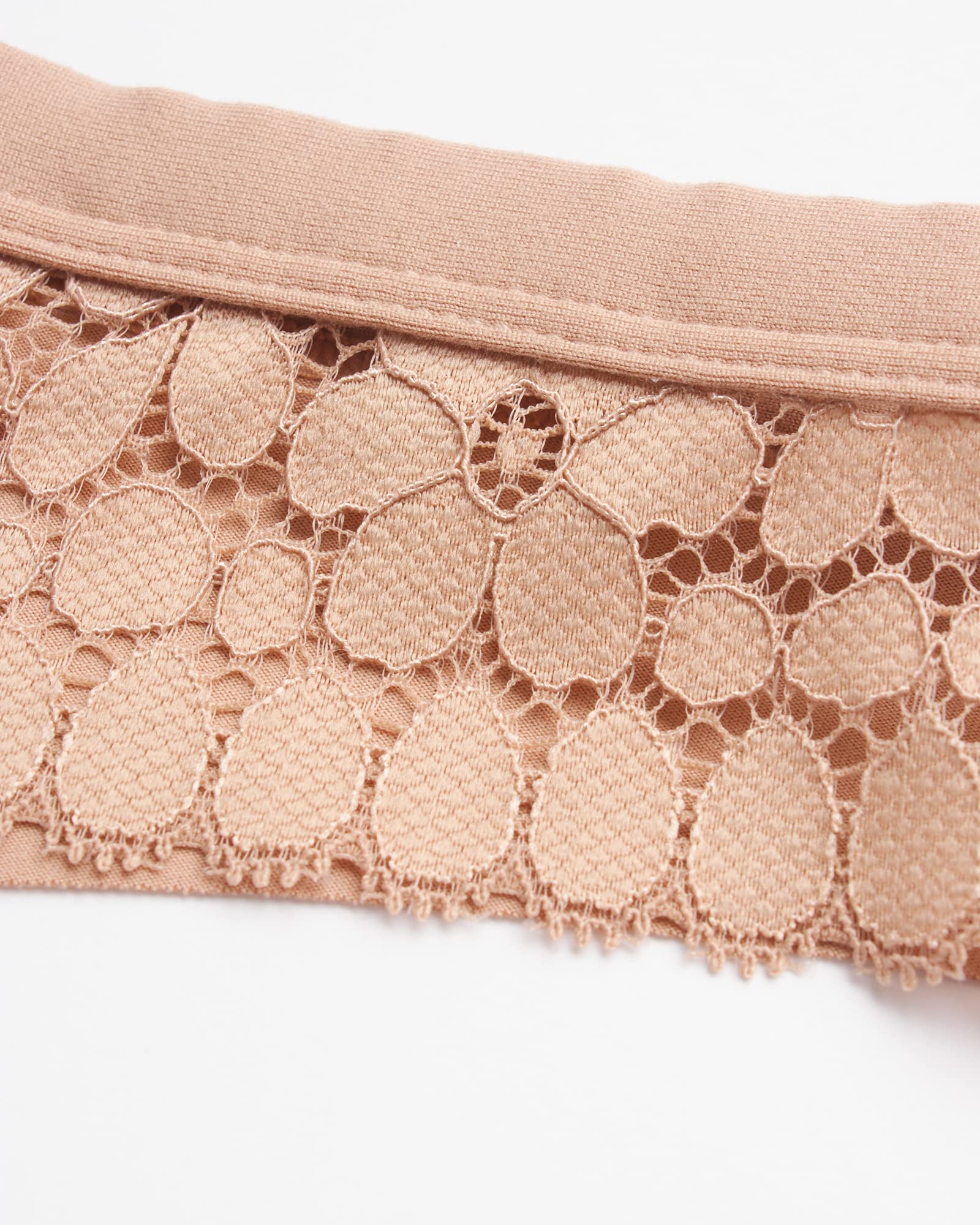 Jessica Simpson Bragas para mujer, paquete de 6 unidades, ropa interior de microfibra de encaje sin costuras para mujer (S-XL)
