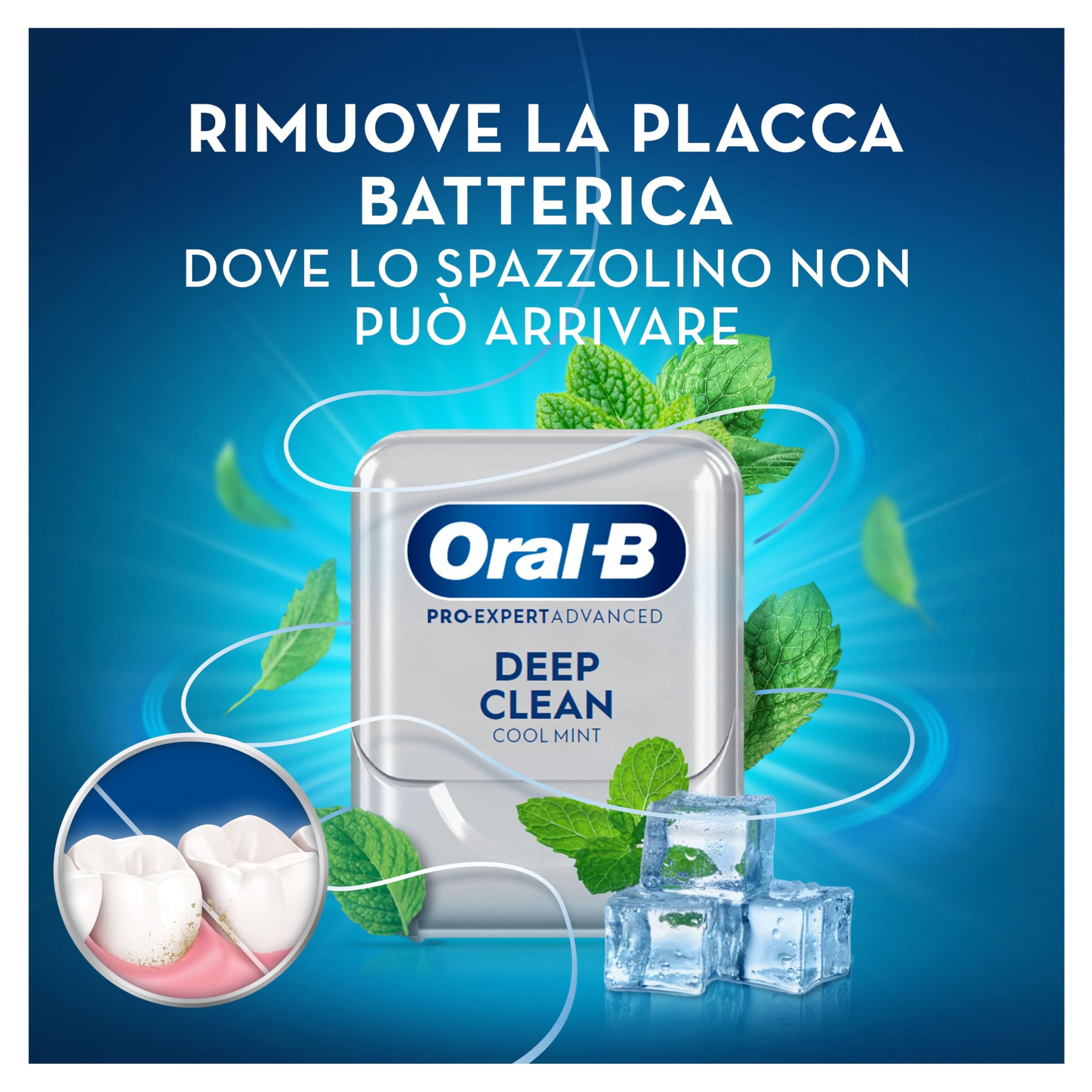 Oral-b Filo Interdentale Pro-expert Advanced con Nastro Cerato 50m. Pulizia Profonda, Menta Fresca. 12 Fili Interdentali | con Nastro Cerato, Pulizia Profonda, Menta Fresca, 12 Fili Interdentali