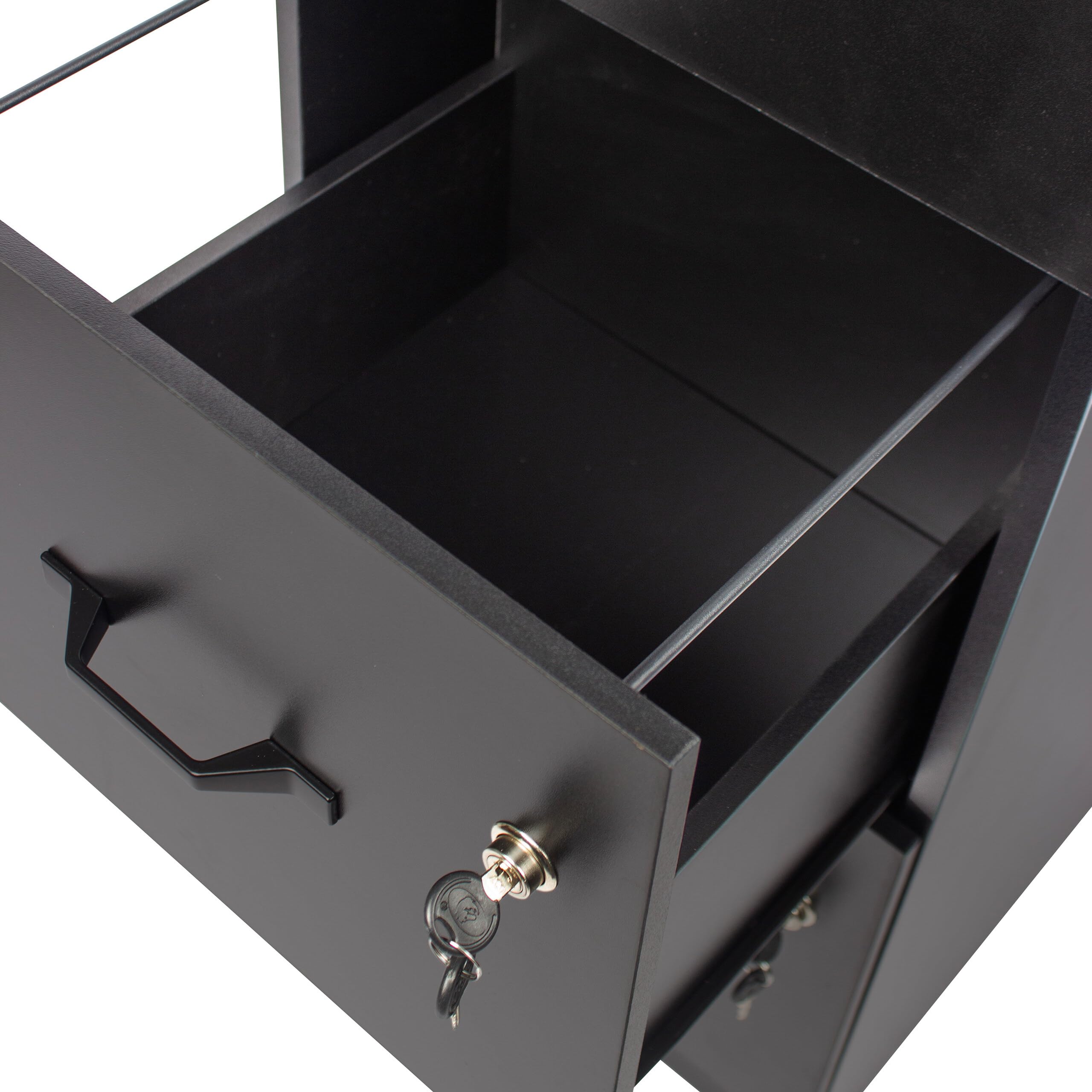 Relaxdays Armadietto Portadocumenti con cartelle sospese, 3 cassetti Serratura, HxLxP: 103 x 40 x