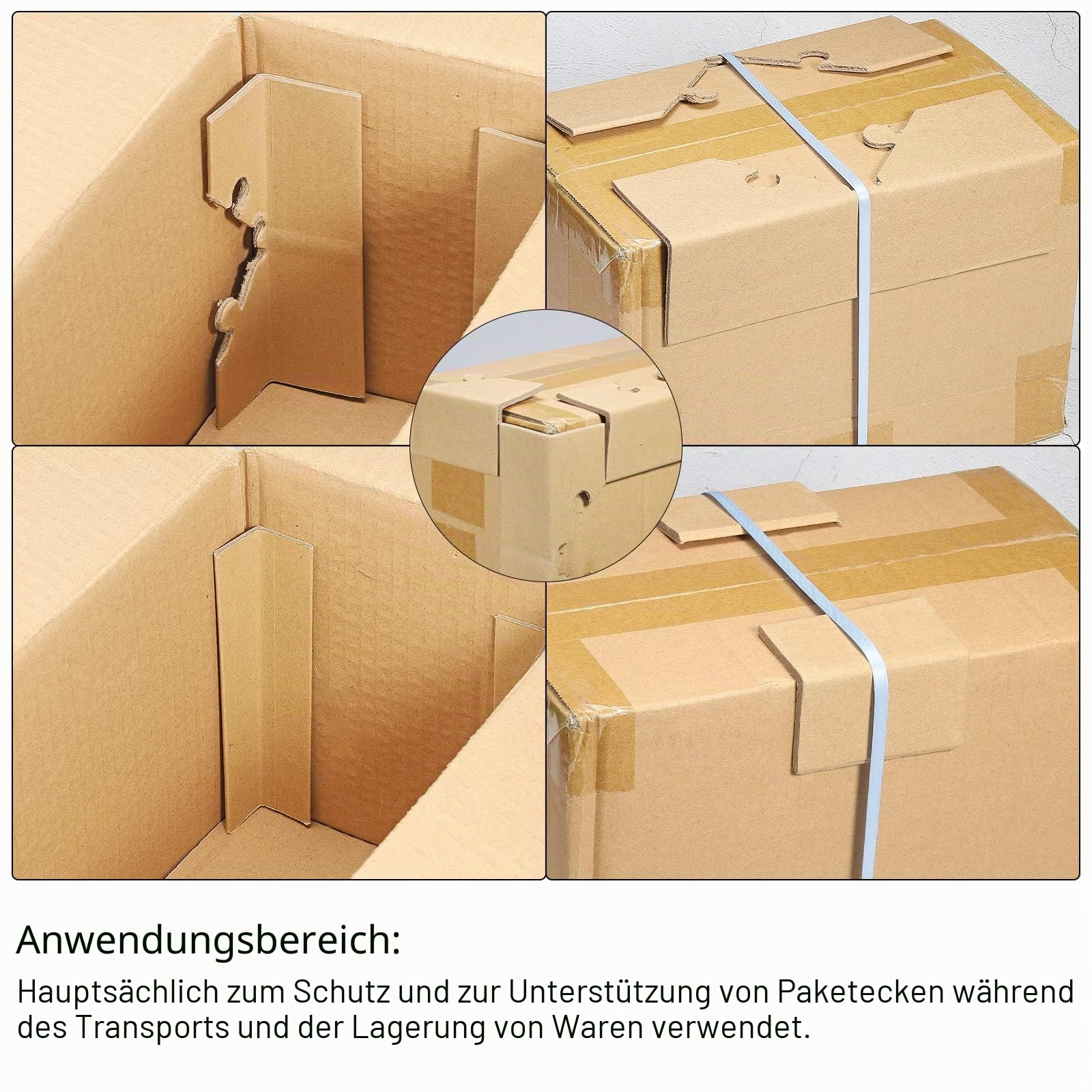 PATIKIL 50 Stück Verstellbarer Papp Eckenschutz, 80 * 30mm L-förmiger Kantenschutz für optimale Ladungssicherung, Schutz für Große Bilderrahmen, Verpackung, Kartons Umzug & Versand (Gelb)