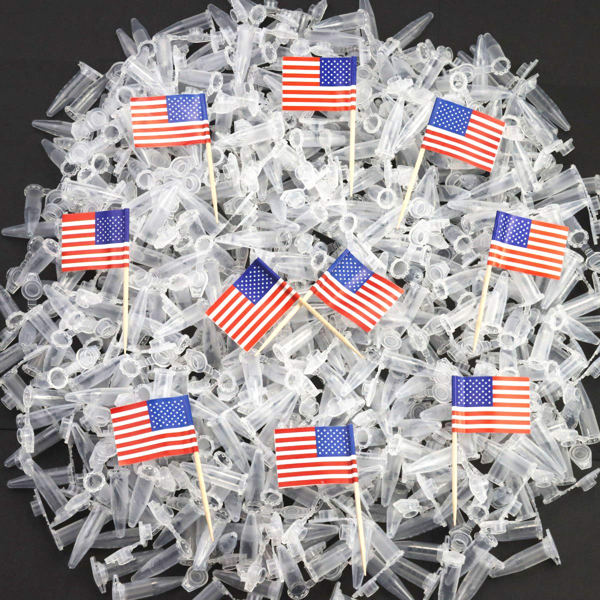 Heatoe 400 Pcs 0.5ml Plastic Microcentrifuge Tubes Lab Tubes Disposable Vials Snap Cap Tube Test Vials with Lids Small Sample Vials for Sample Storage: Industrial & Scientific