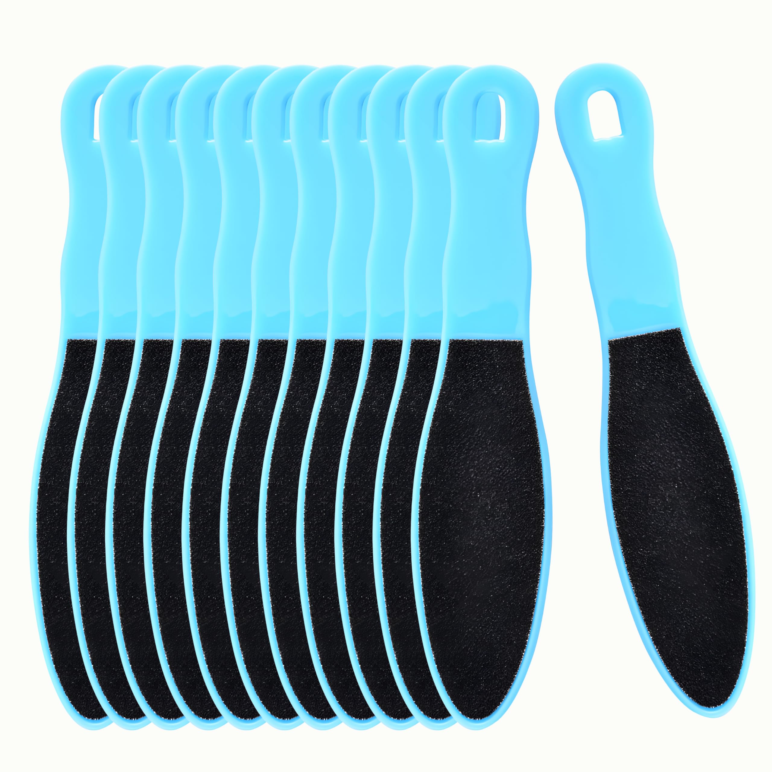 Set de 12 limas para pies de doble cara, 16 x 3,5 cm, lima quitacallos reutilizable para piel seca y agrietada, uso en seco y húmedo